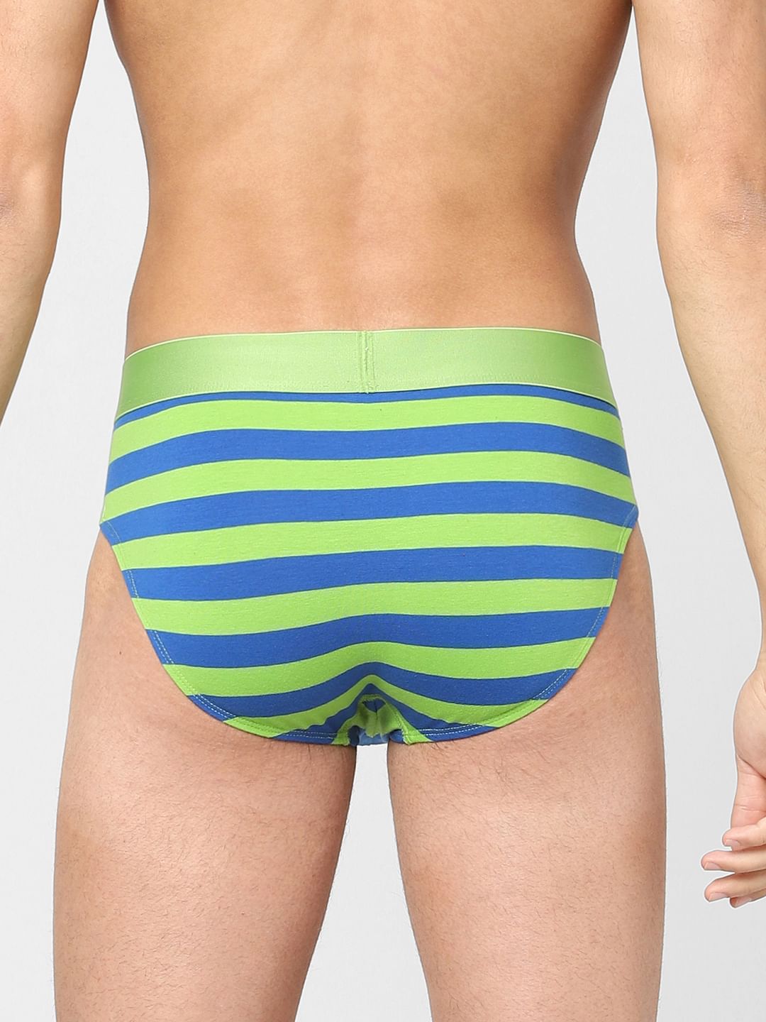 Green Striped Briefs