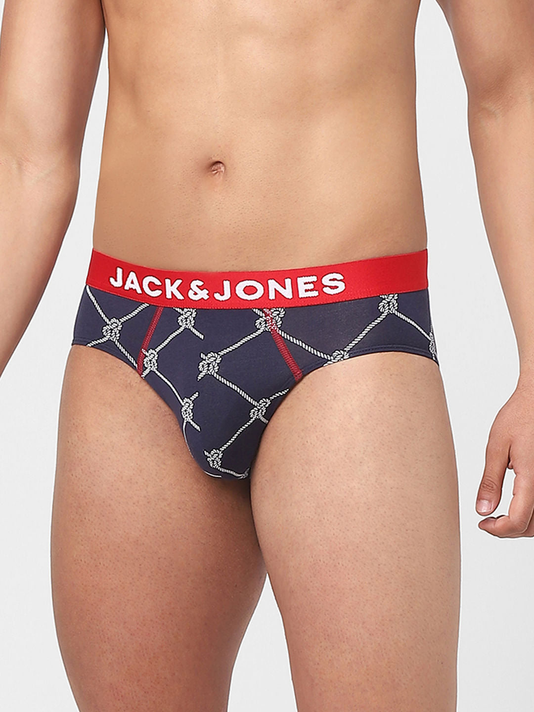 Dark Blue Printed Briefs