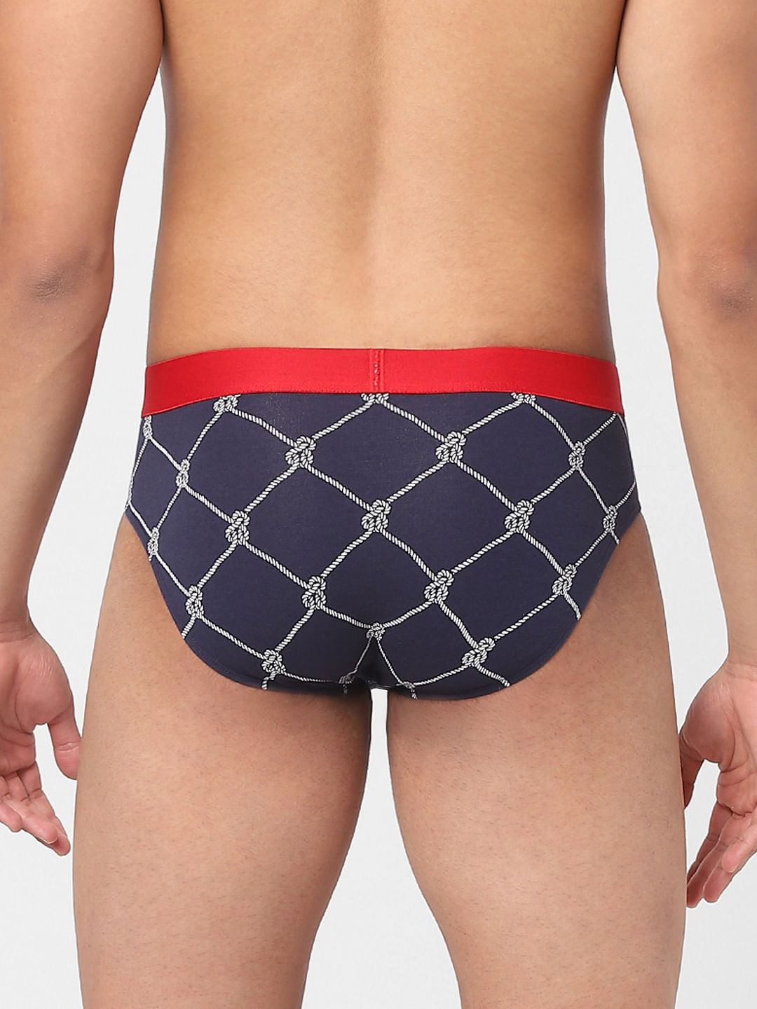 Dark Blue Printed Briefs