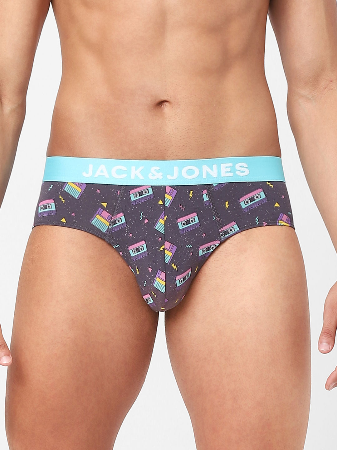 Purple Cassette Printed Briefs