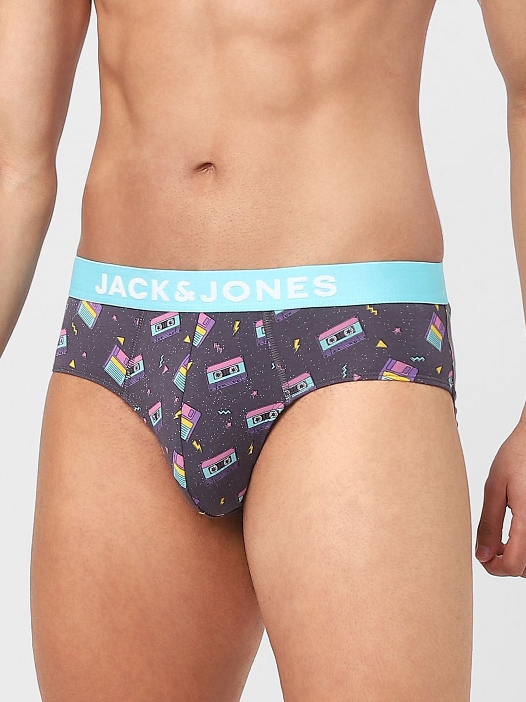 Purple Cassette Printed Briefs