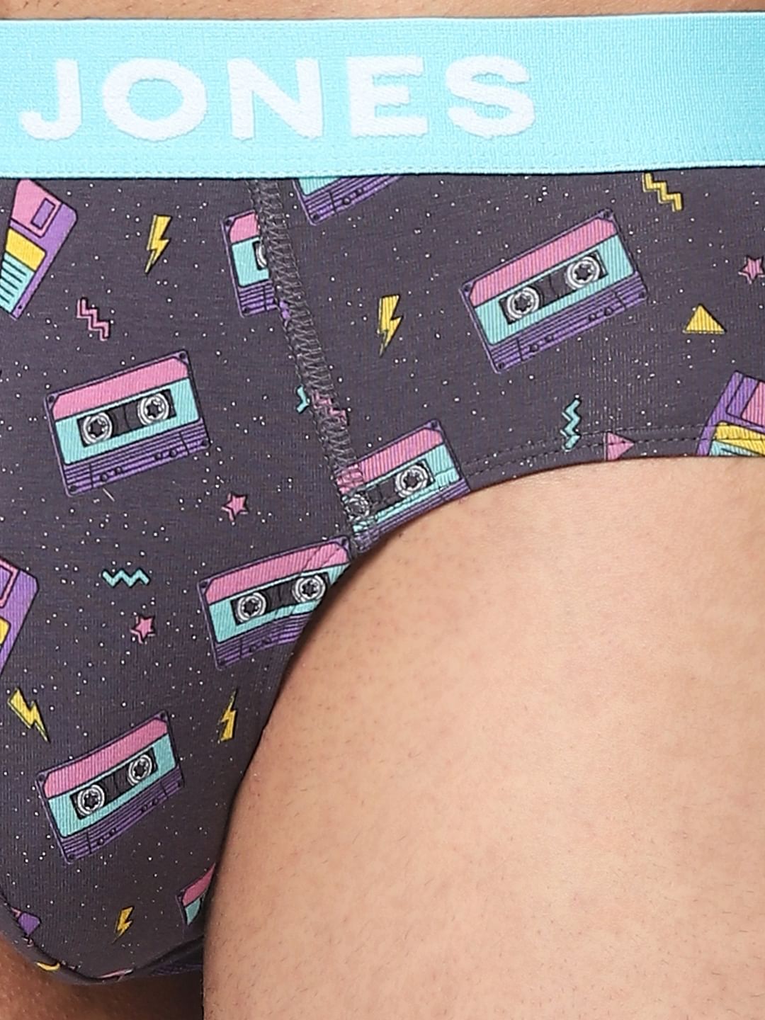Purple Cassette Printed Briefs