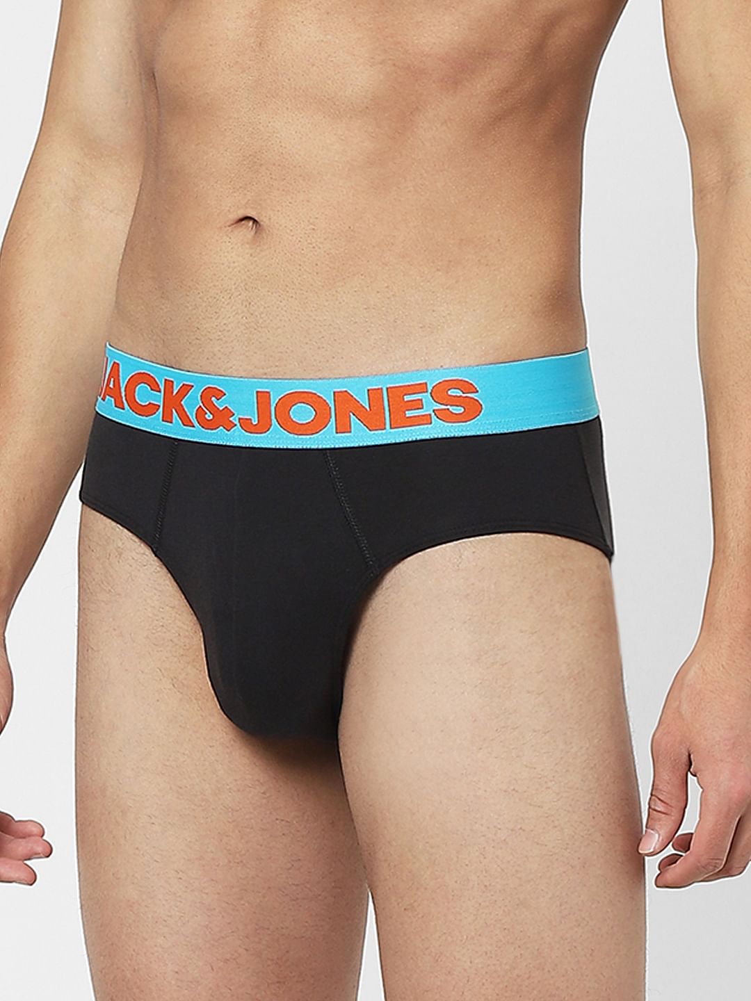 Black Logo Print Briefs