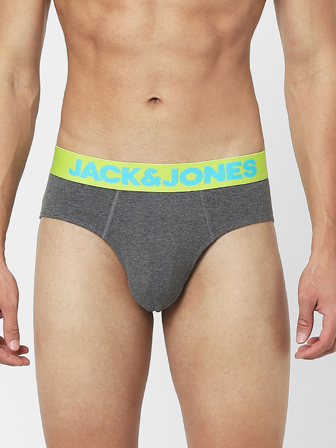 Grey Logo Print Briefs