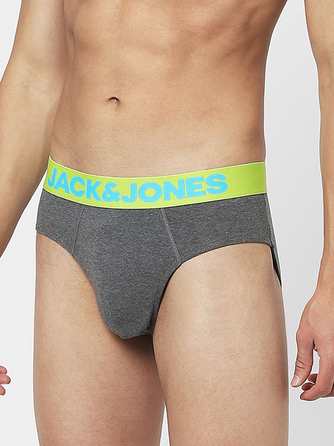 Grey Logo Print Briefs