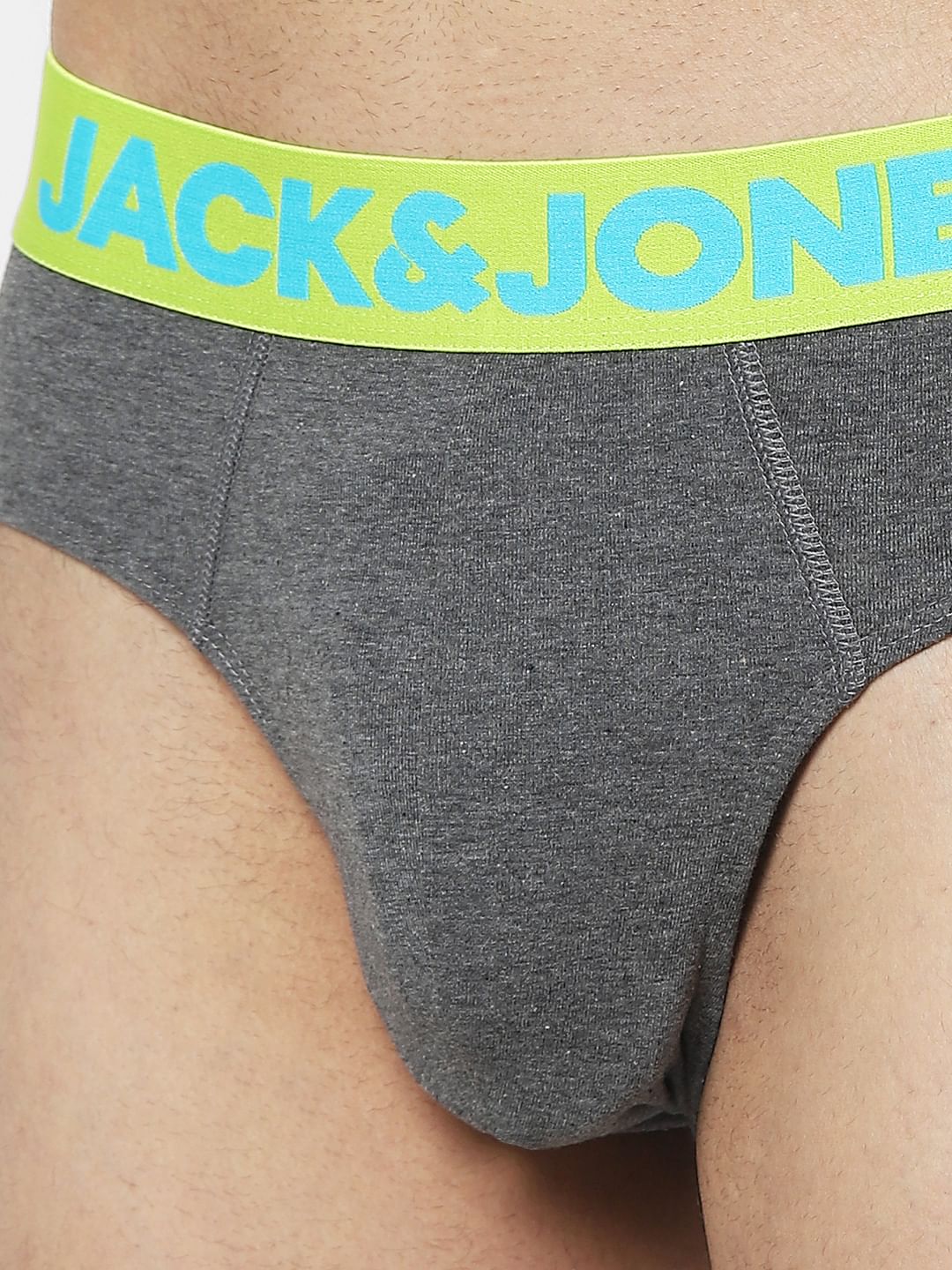 Grey Logo Print Briefs
