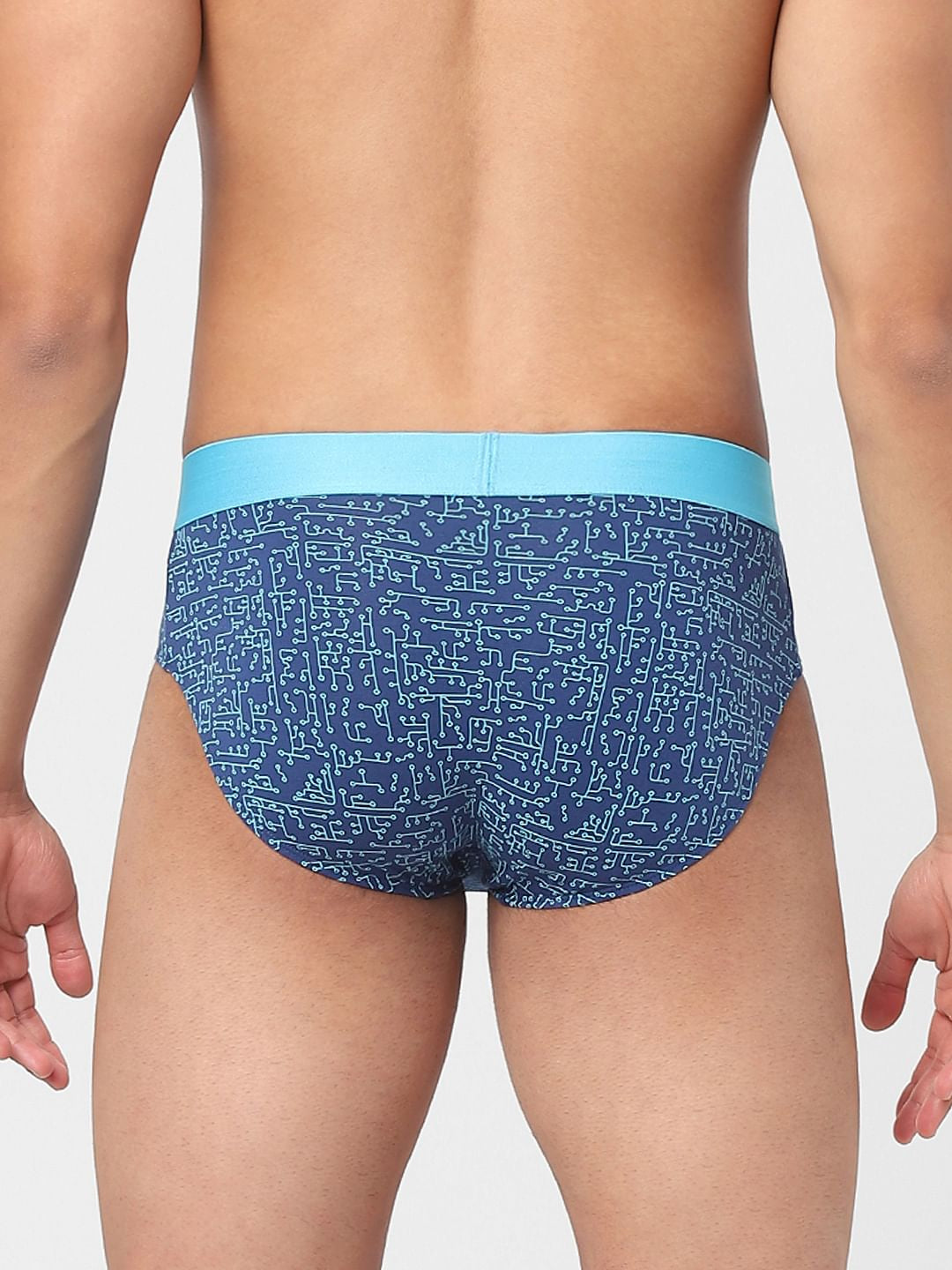 Pack Of 2 Blue Printed Briefs