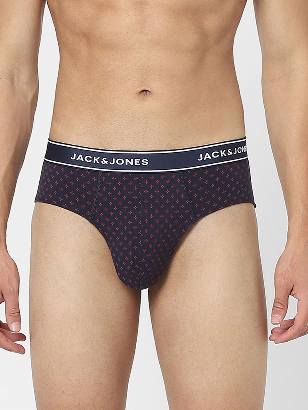 Pack Of 2 Black & Blue Printed Briefs