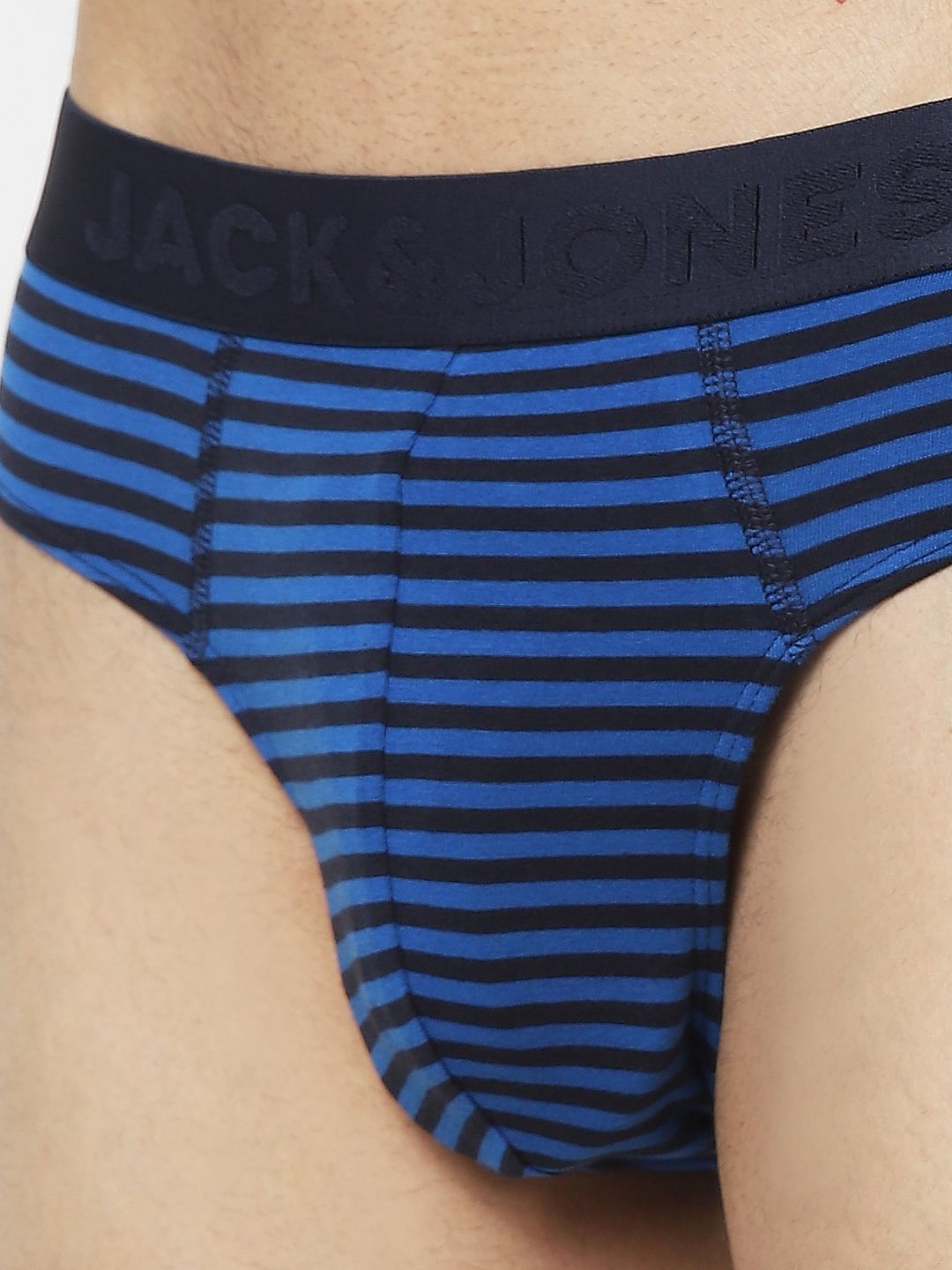 Pack Of 2 Black & Blue Printed Briefs