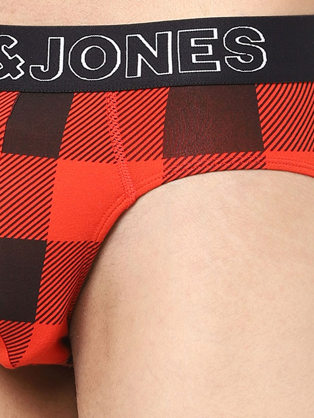 Orange Check Briefs