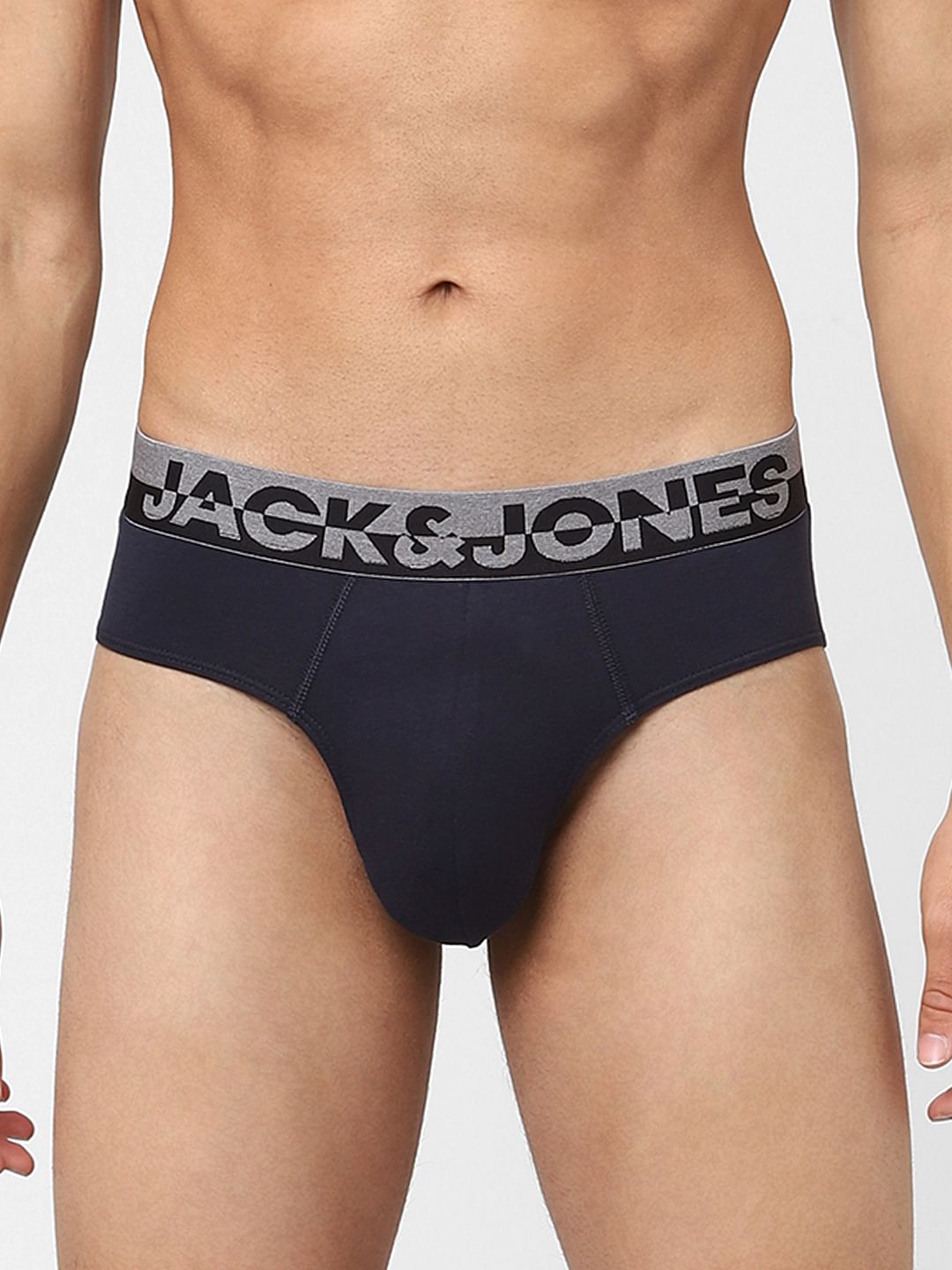 Pack Of 3 Black, Red & Blue Briefs