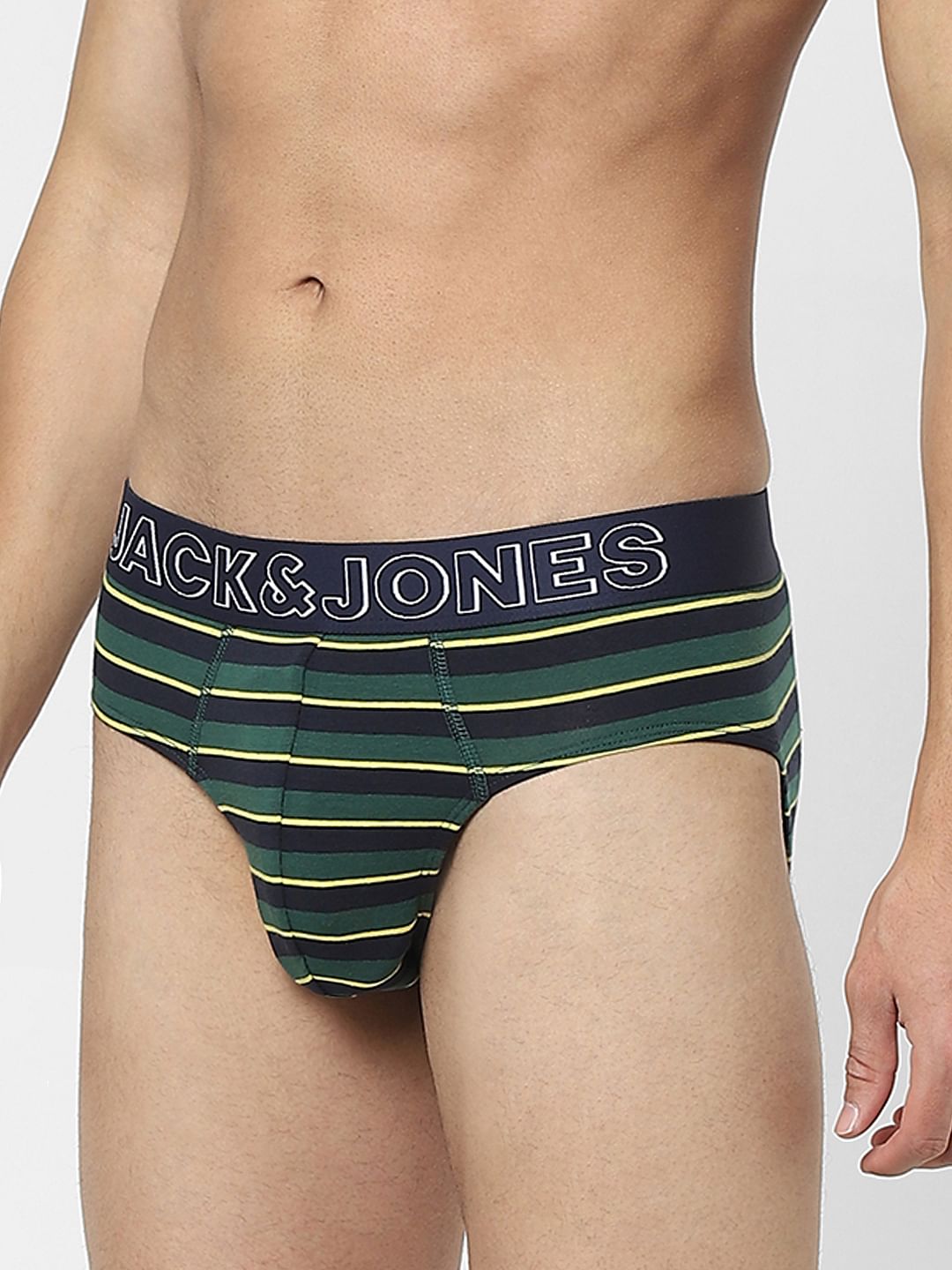 Green Striped Briefs