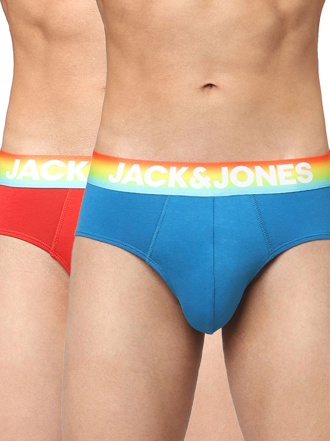 Pack Of 2 Blue & Red Briefs