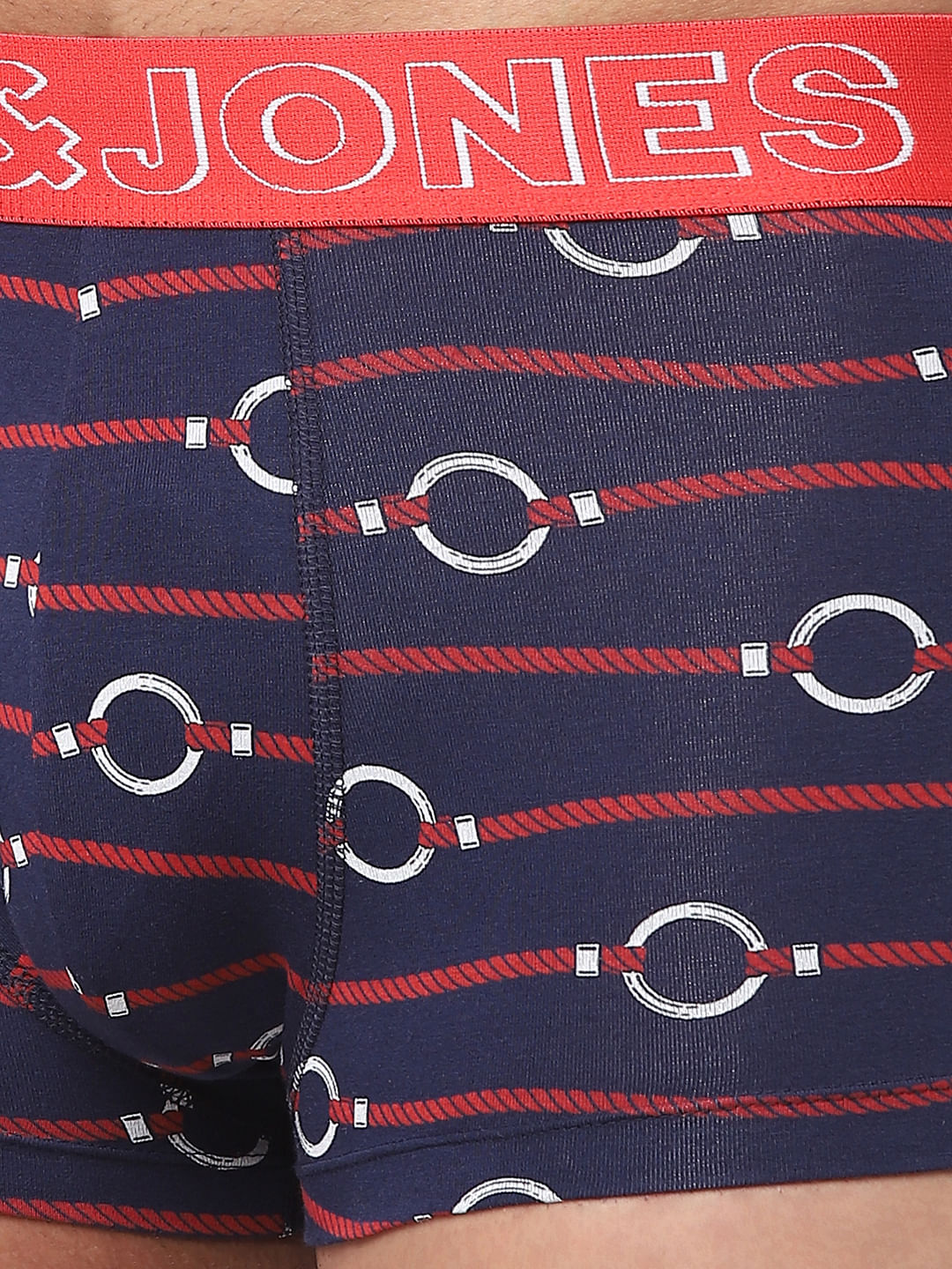 Blue Printed Trunks