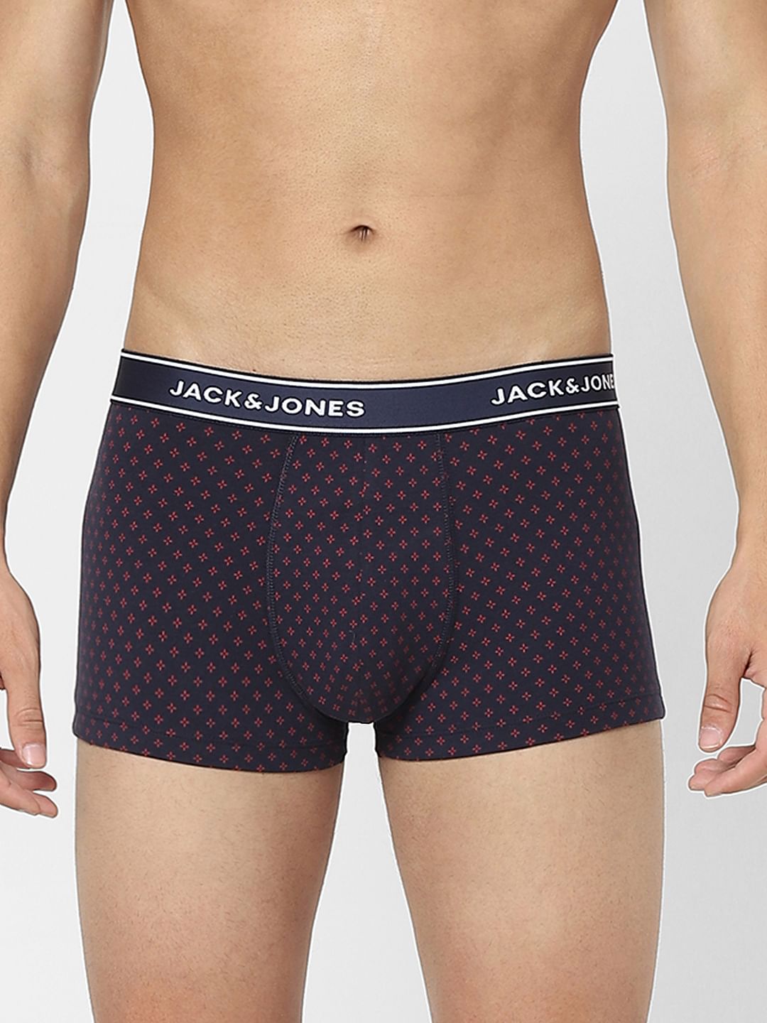 Pack Of 2 Blue & Black Printed Trunks