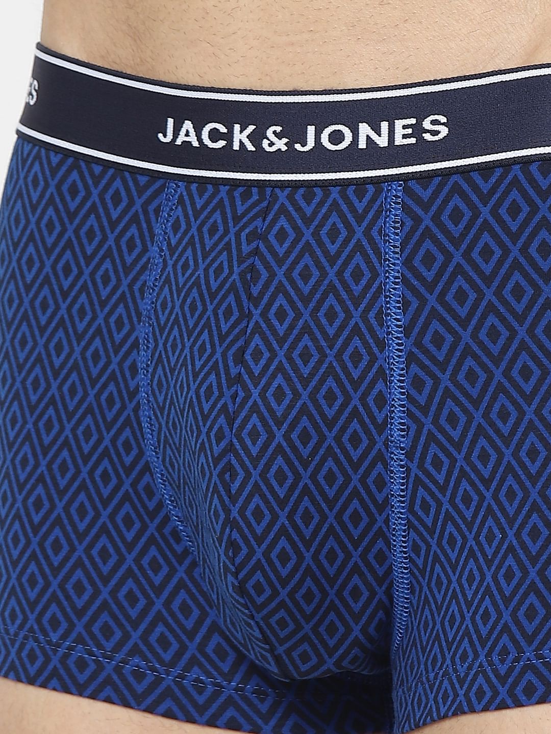 Pack Of 2 Blue & Black Printed Trunks