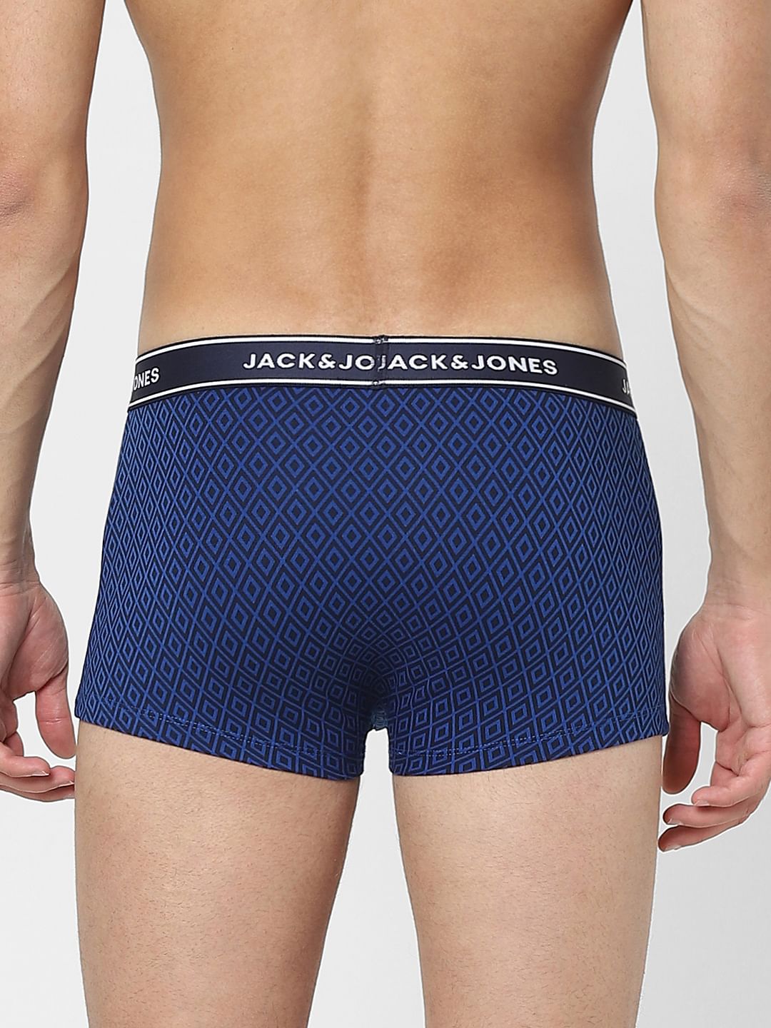 Pack Of 2 Blue & Black Printed Trunks