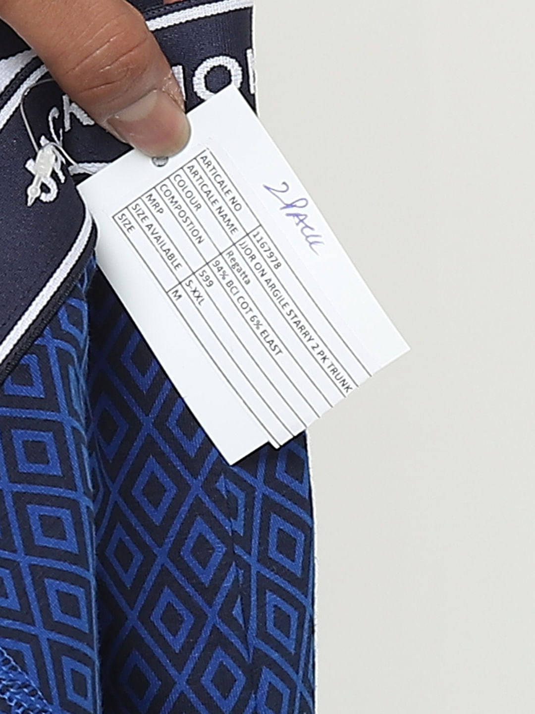 Pack Of 2 Blue & Black Printed Trunks