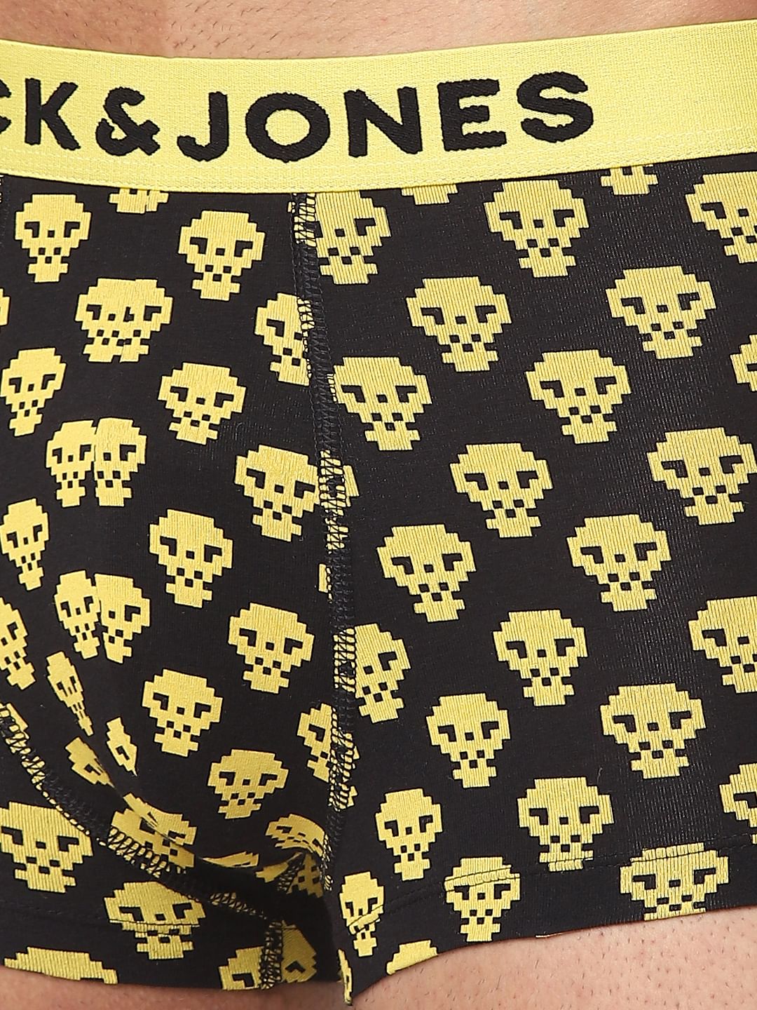 Black Skull Print Trunks