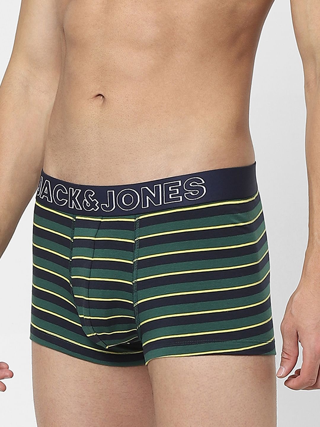 Dark Green Striped Trunks