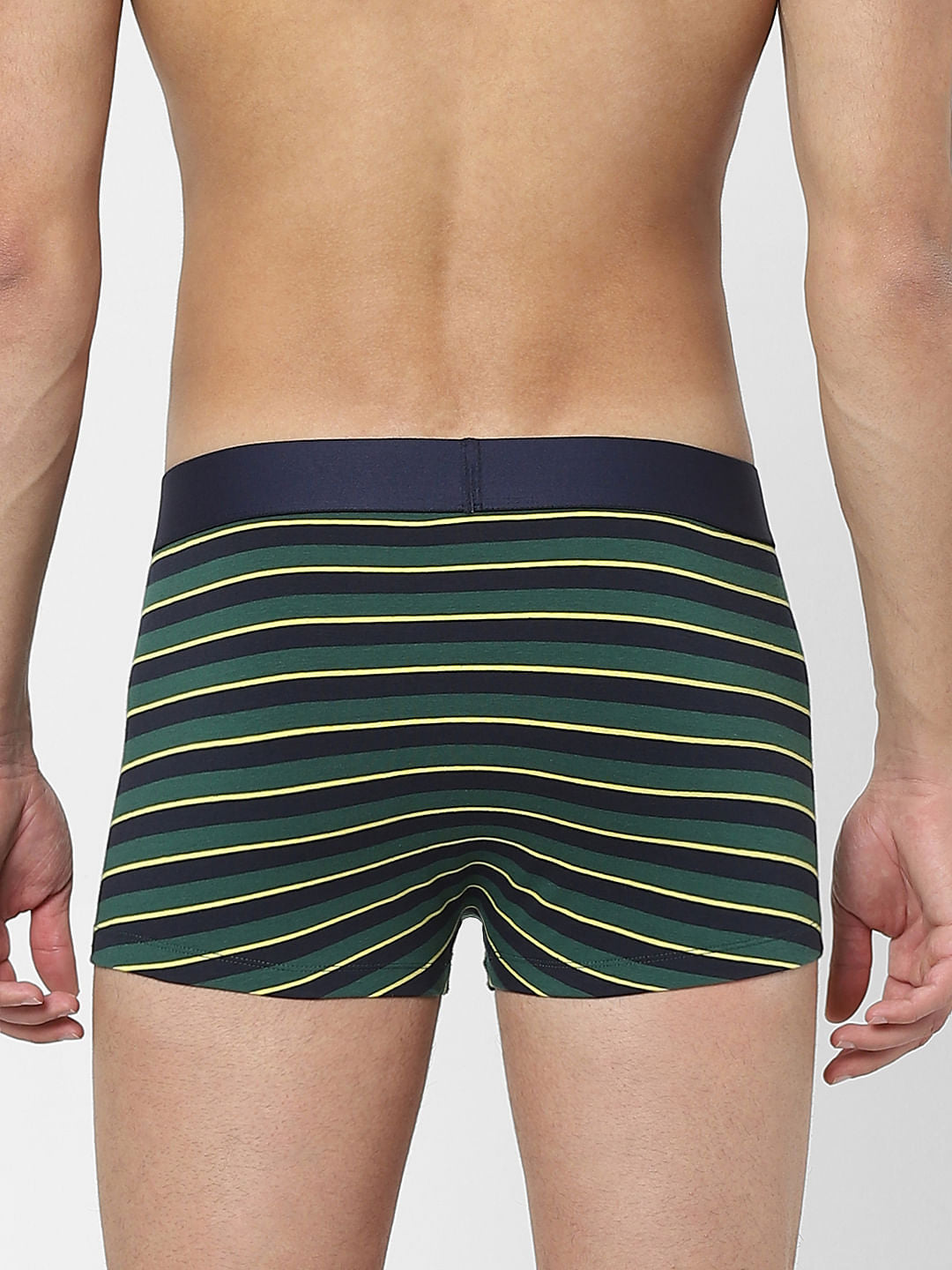 Dark Green Striped Trunks
