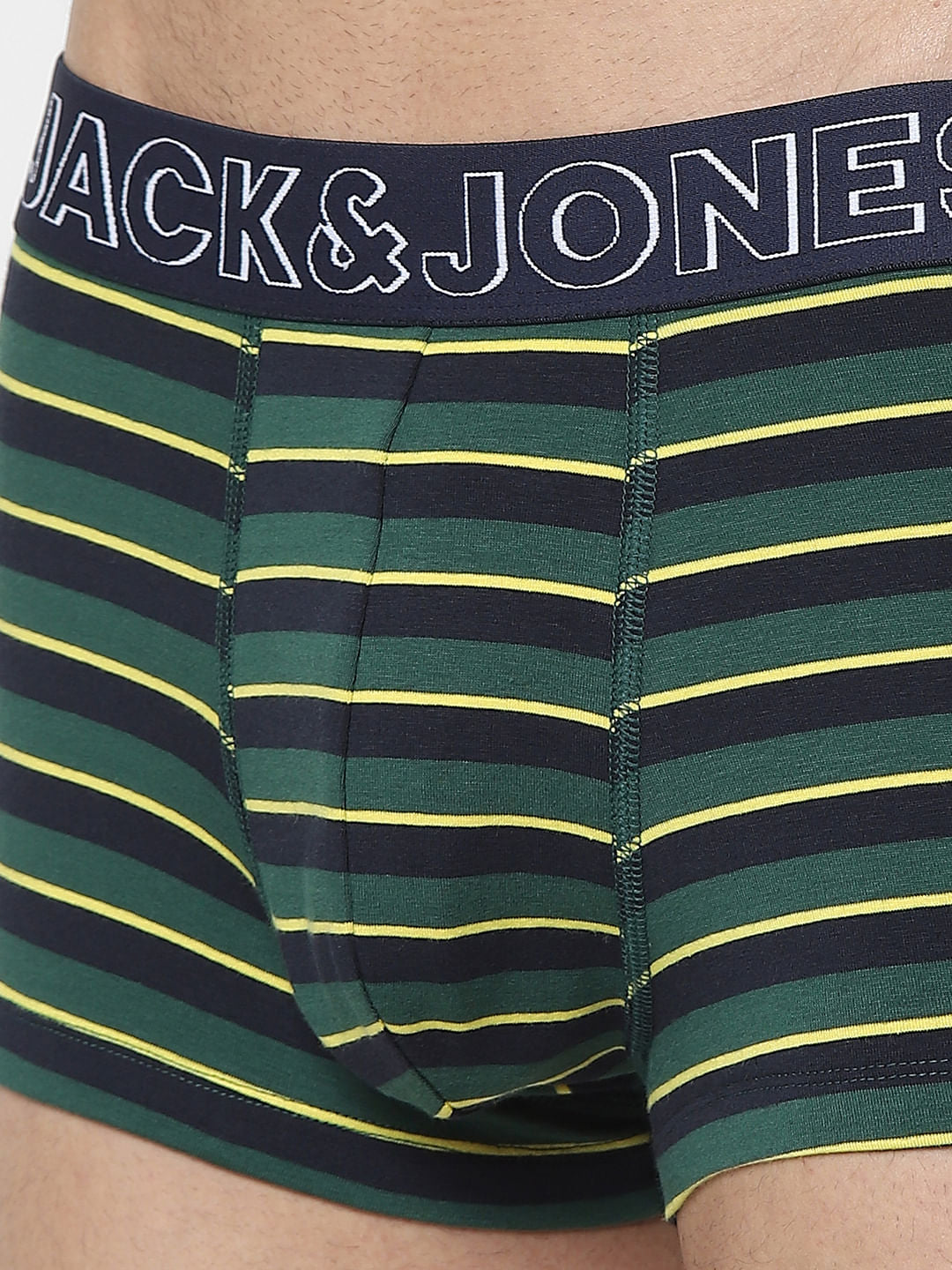 Dark Green Striped Trunks