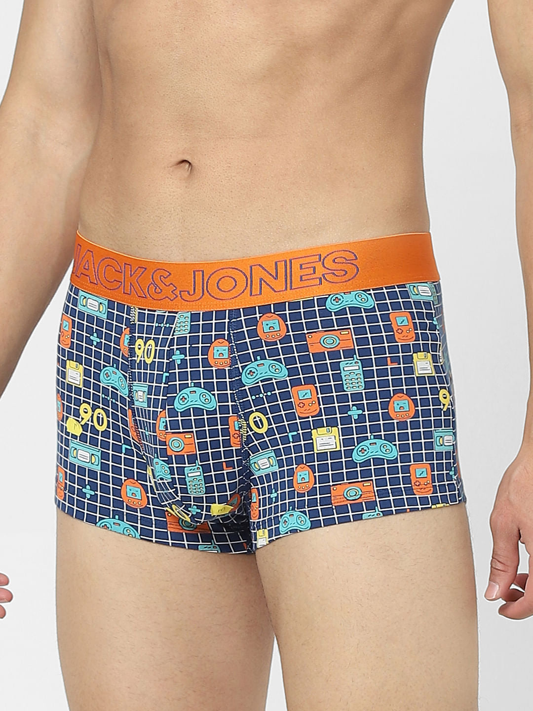 Blue Gaming Graphic Print Trunks