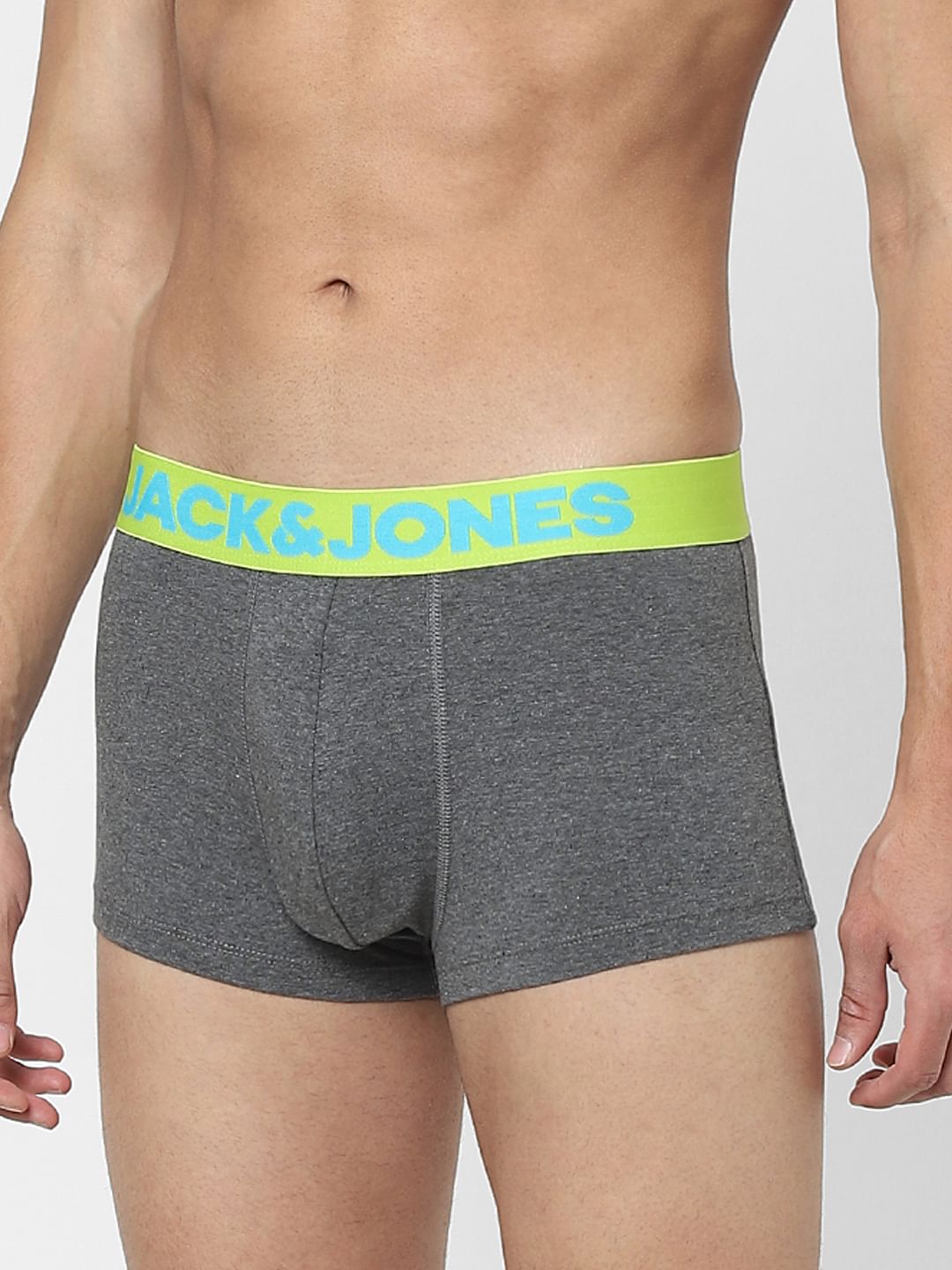 Grey Logo Print Trunks