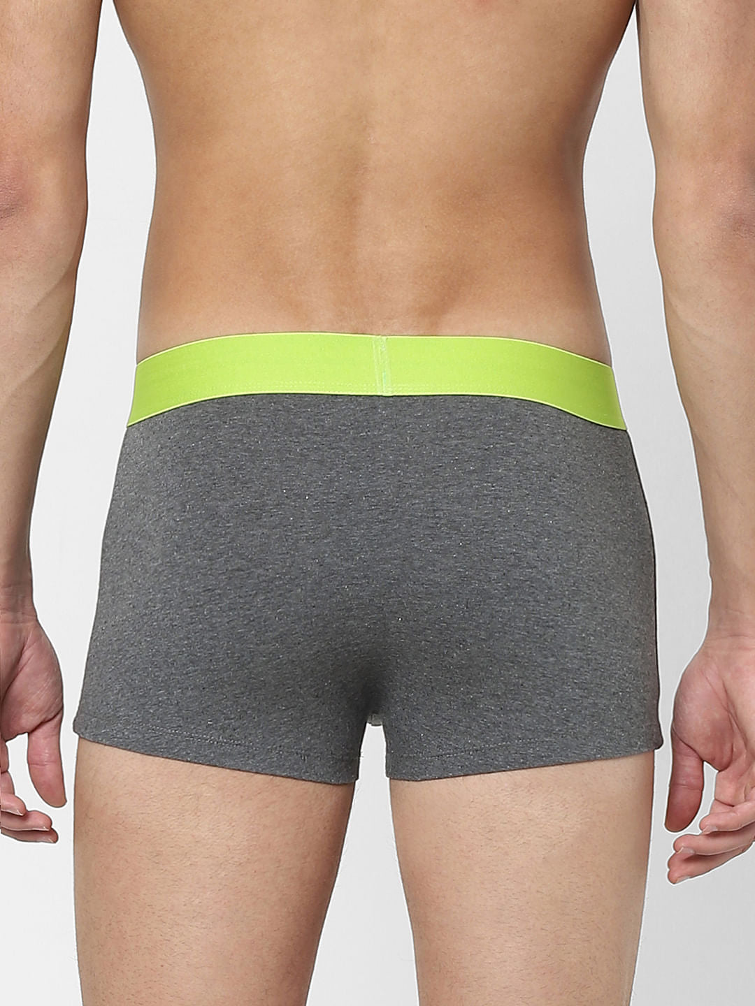 Grey Logo Print Trunks