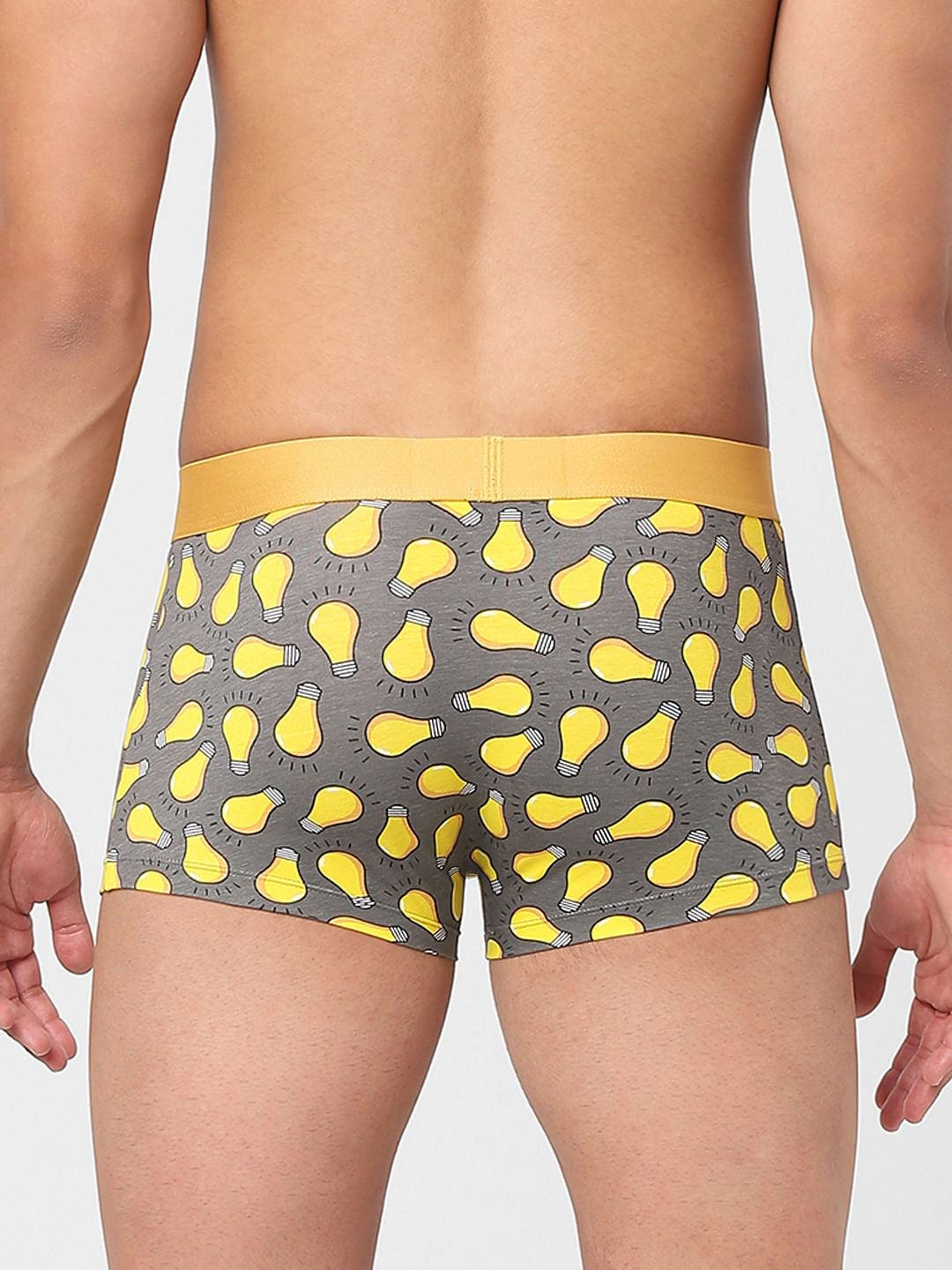 Pack Of 2 Black & Grey Printed Trunks