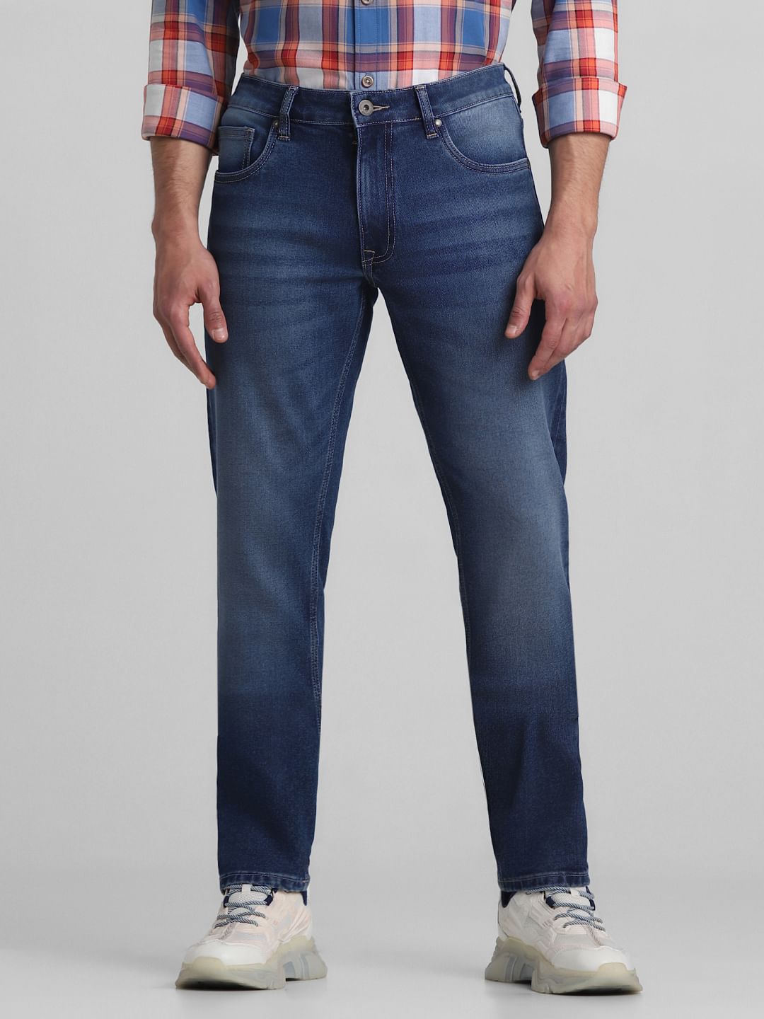 Blue Low Rise Tim Slim Fit Jeans