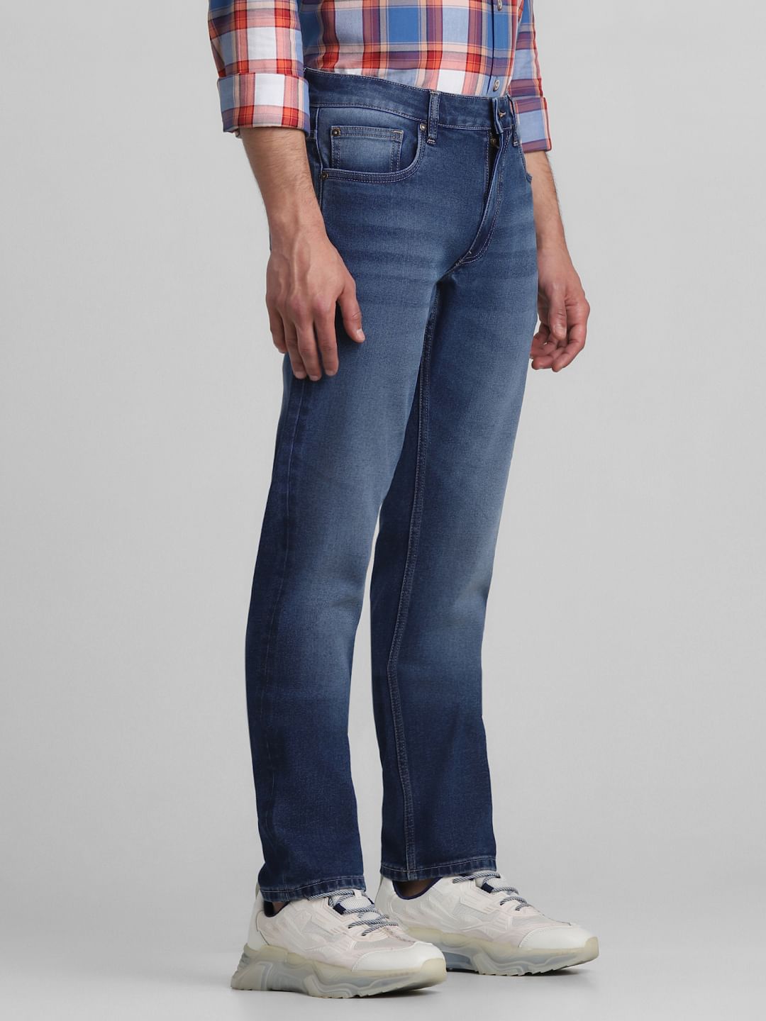 Blue Low Rise Tim Slim Fit Jeans