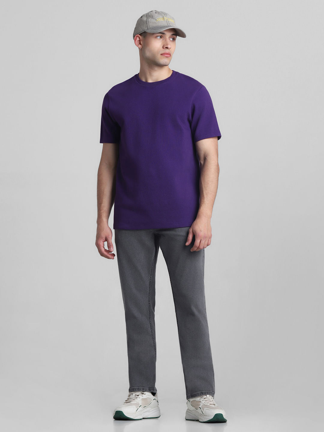 Light Grey Mid Rise Clark Regular Fit Jeans