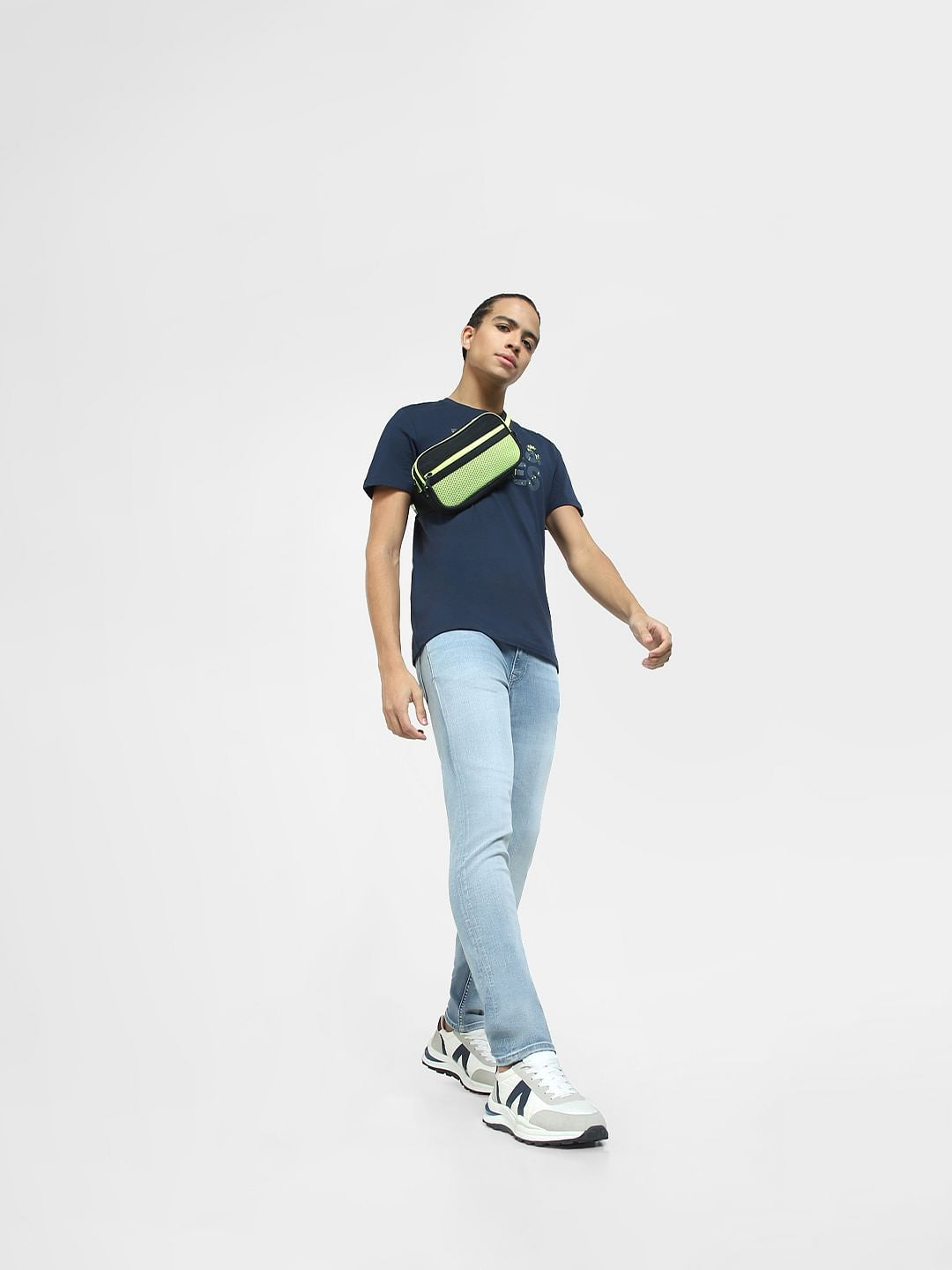 Blue Low Rise Washed Ben Skinny Jeans