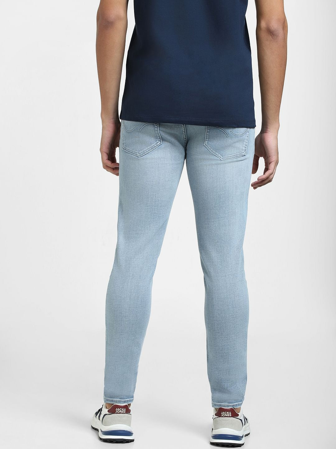 Blue Low Rise Washed Ben Skinny Jeans