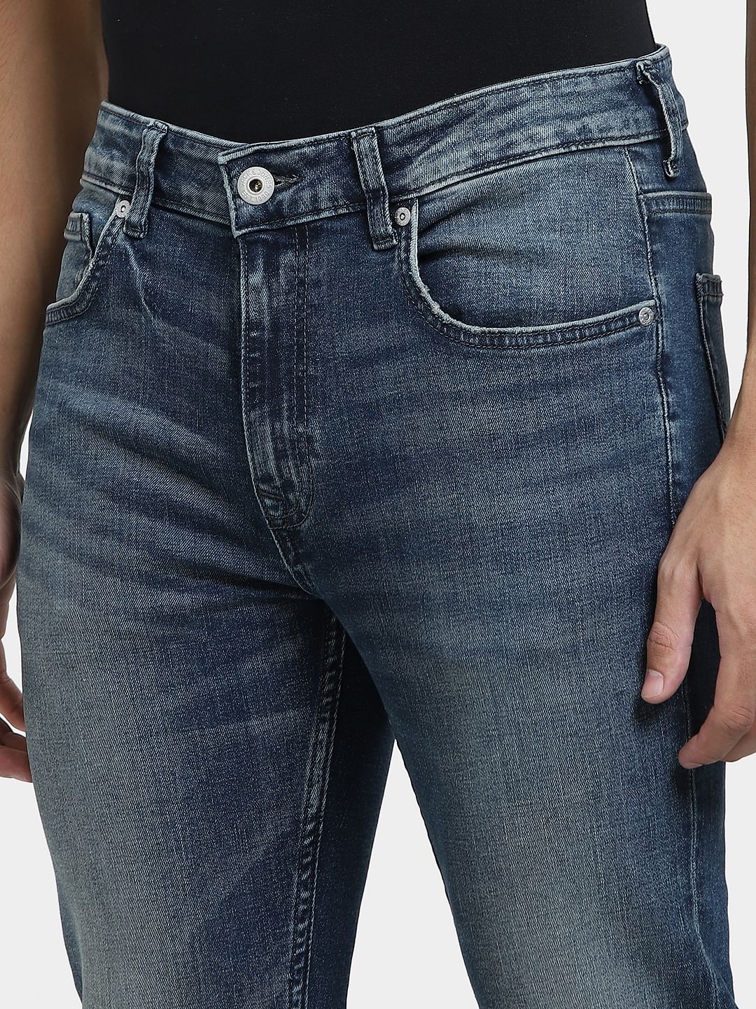 Blue Low Rise Ben Skinny Fit Jeans