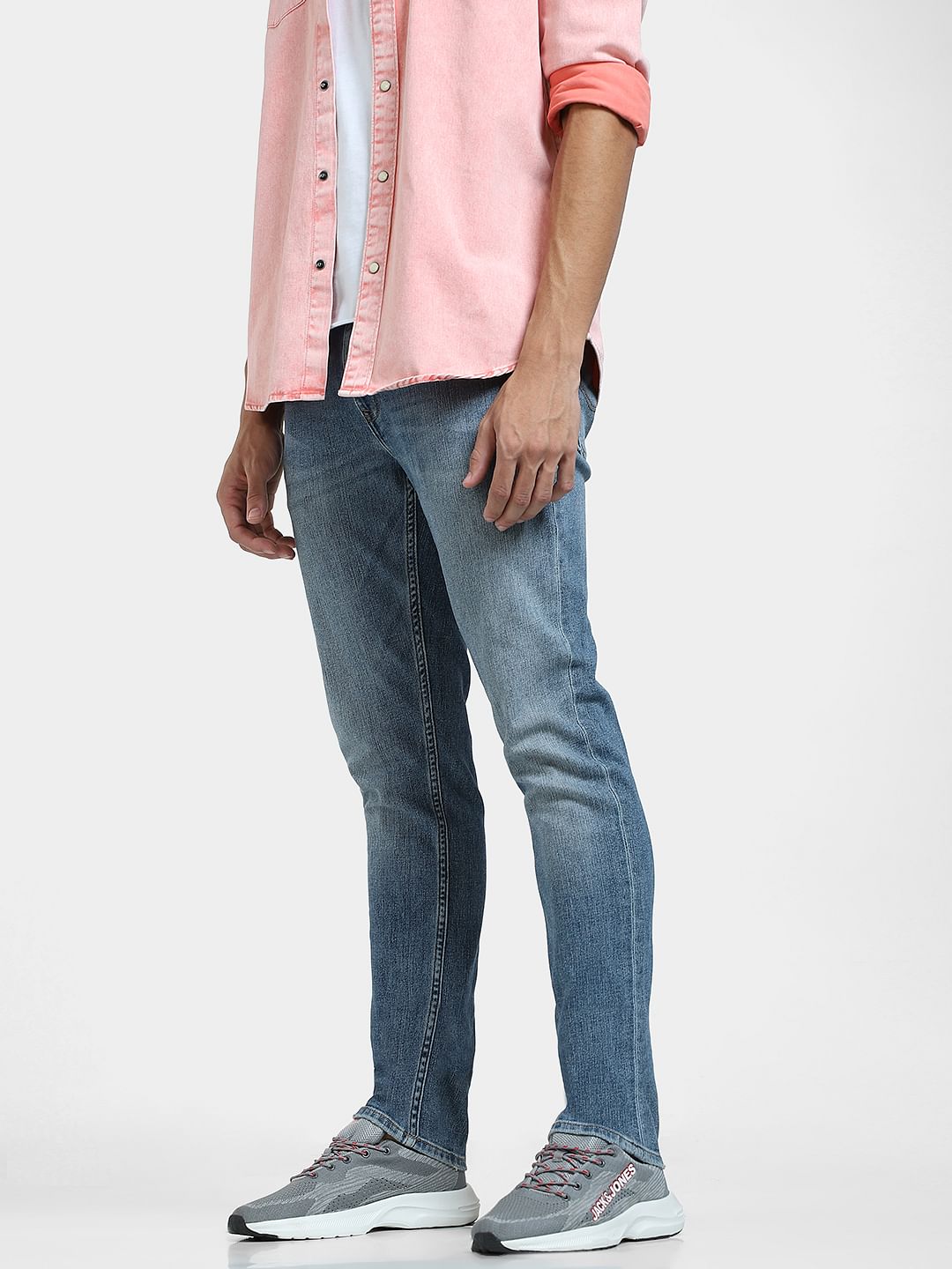 Blue Low Rise Glenn Slim Fit Jeans