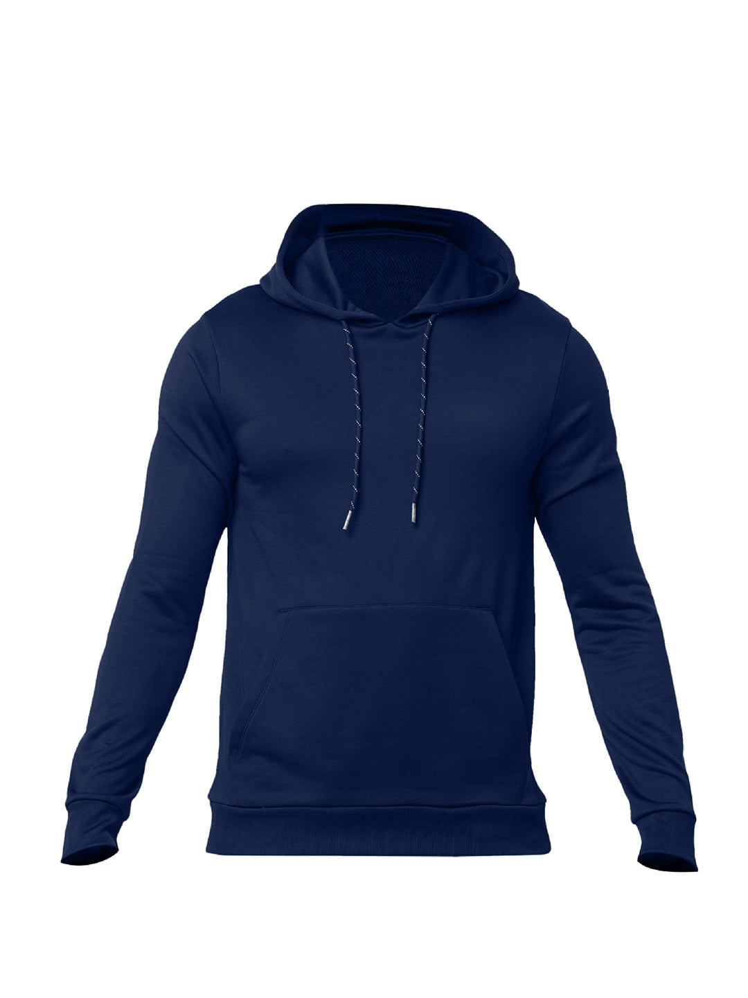 Navy Blue Regular Fit Hooded Jacket