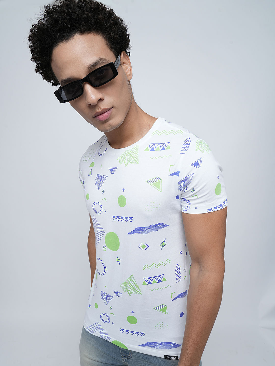 PRODUKT by JACK&JONES White Printed Crew Neck T-shirt