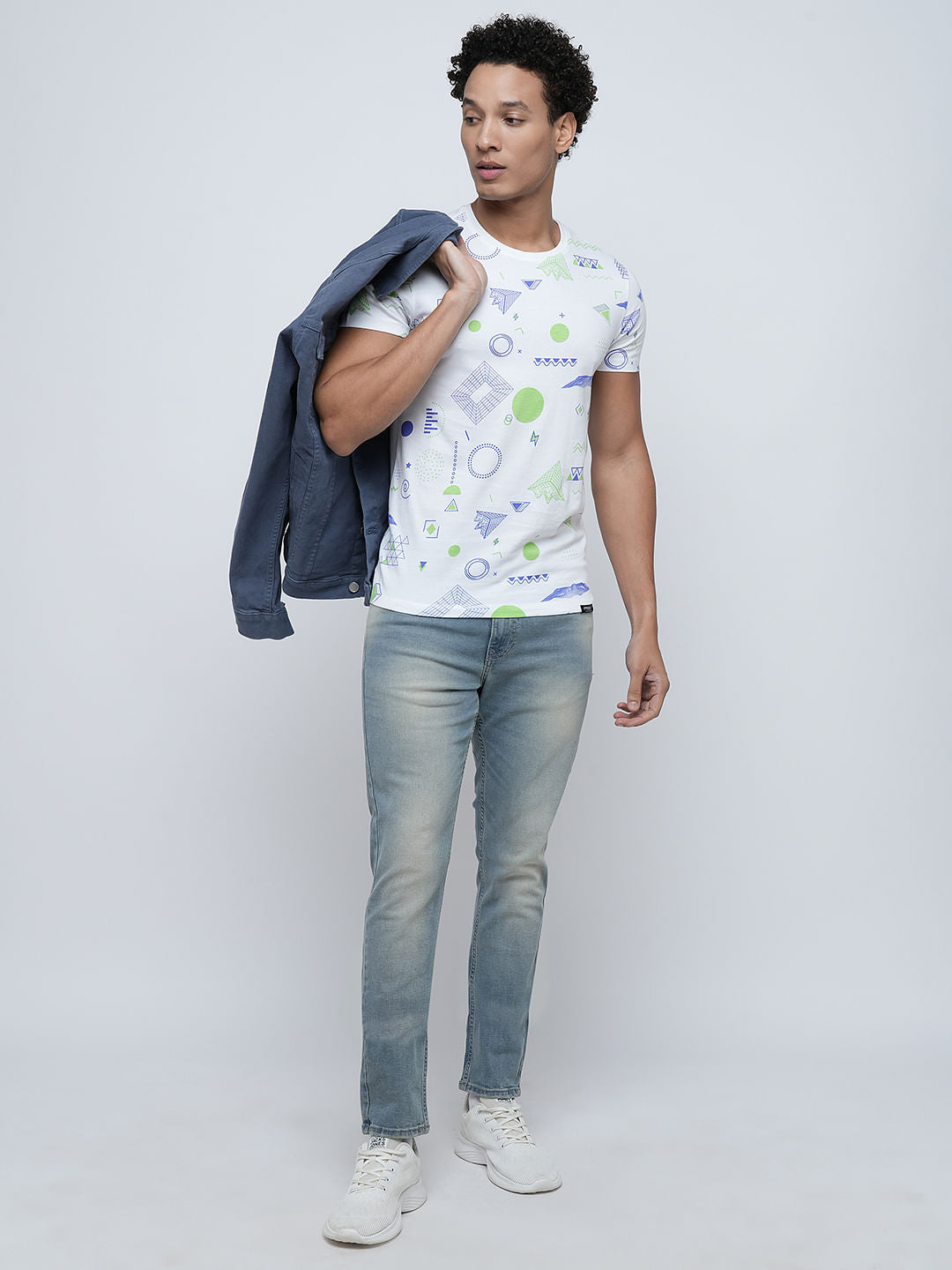 PRODUKT by JACK&JONES White Printed Crew Neck T-shirt