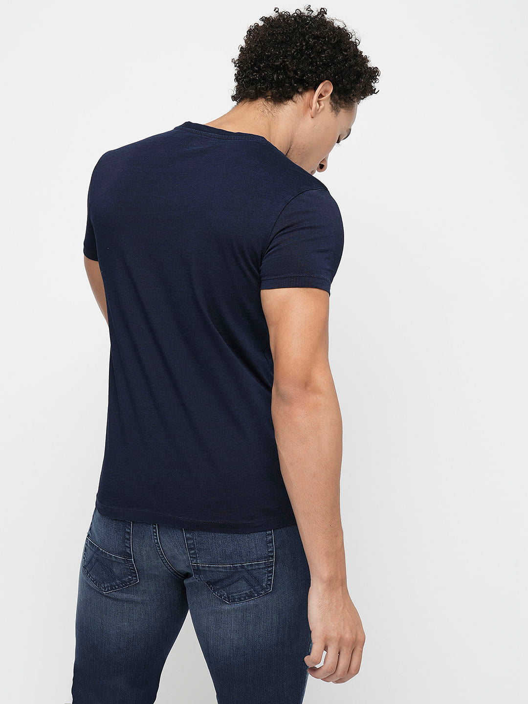 PRODUKT by JACK&JONES Blue Printed Crew Neck T-shirt