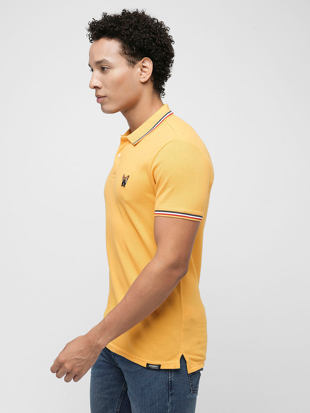 PRODUKT by JACK&JONES Yellow Contrast Tipping Polo