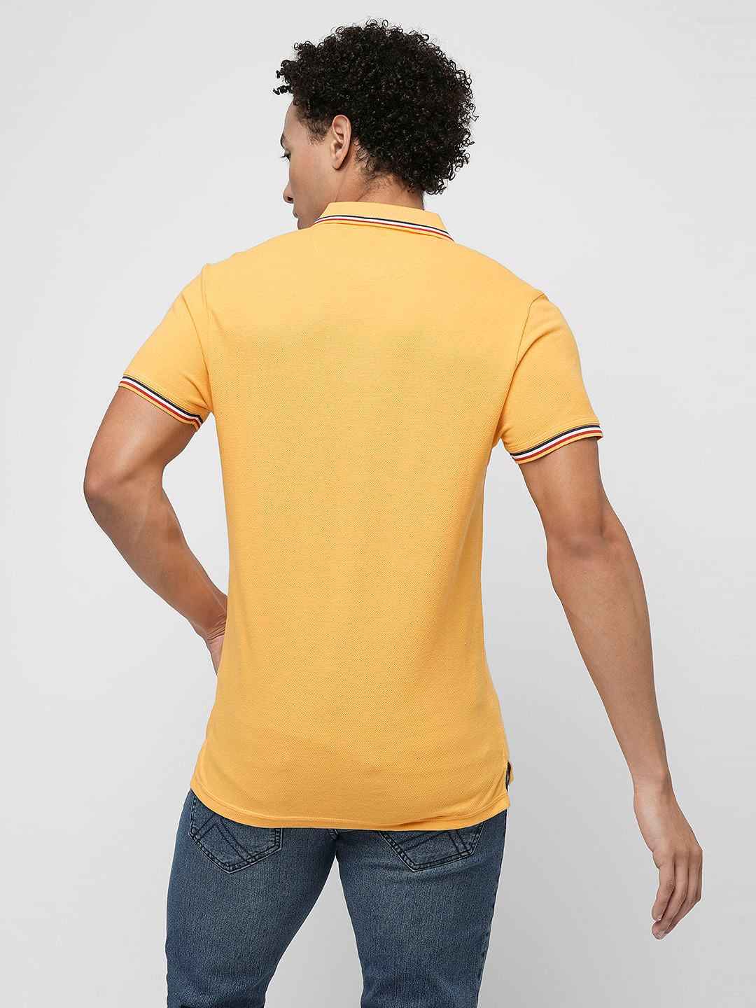 PRODUKT by JACK&JONES Yellow Contrast Tipping Polo