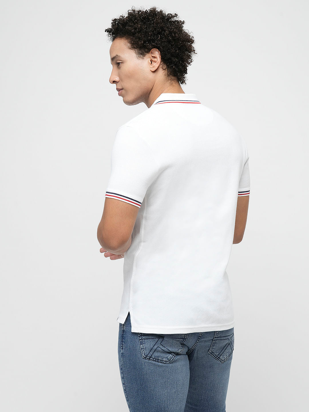 PRODUKT by JACK&JONES White Contrast Tipping Polo