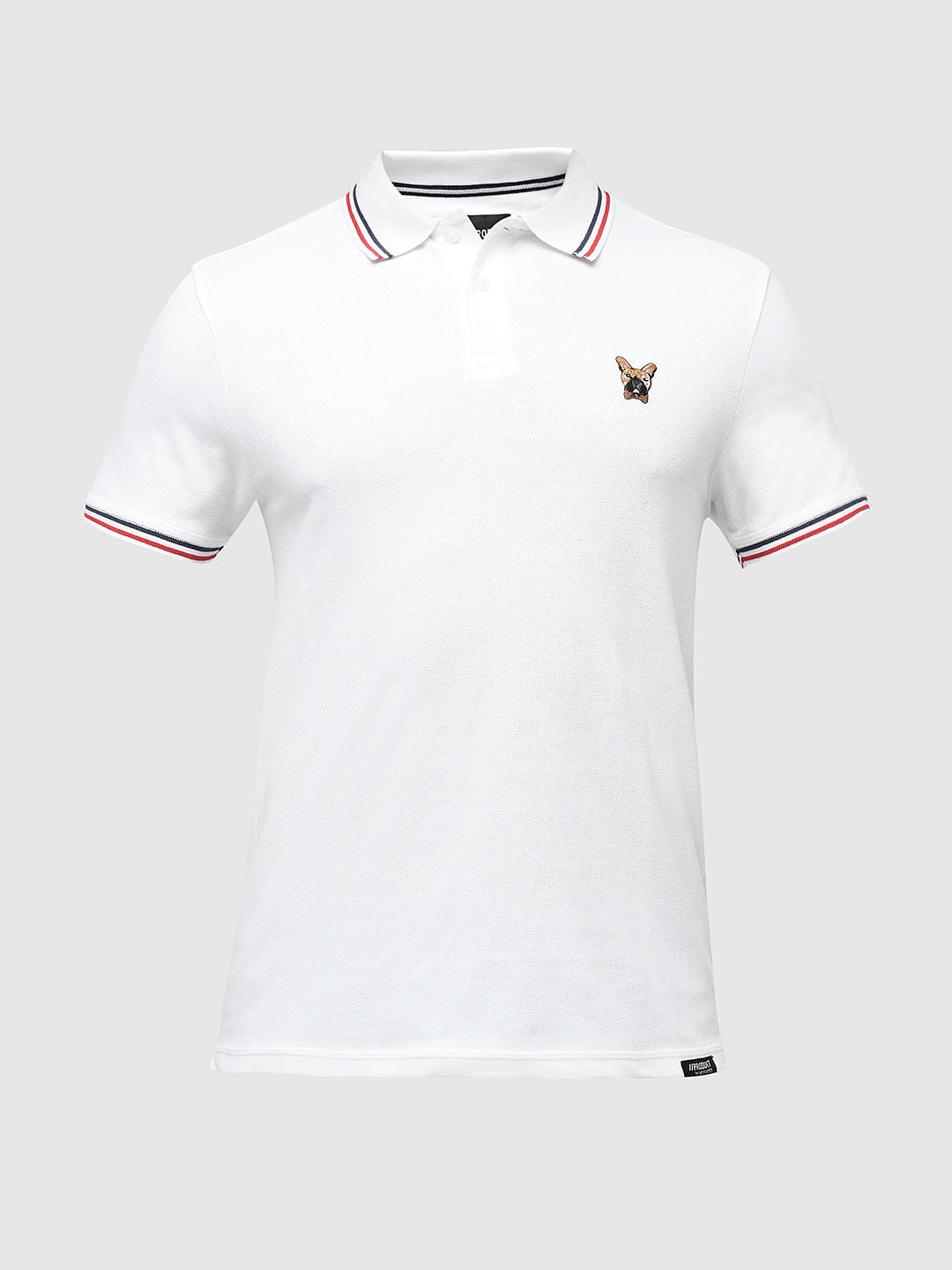 PRODUKT by JACK&JONES White Contrast Tipping Polo