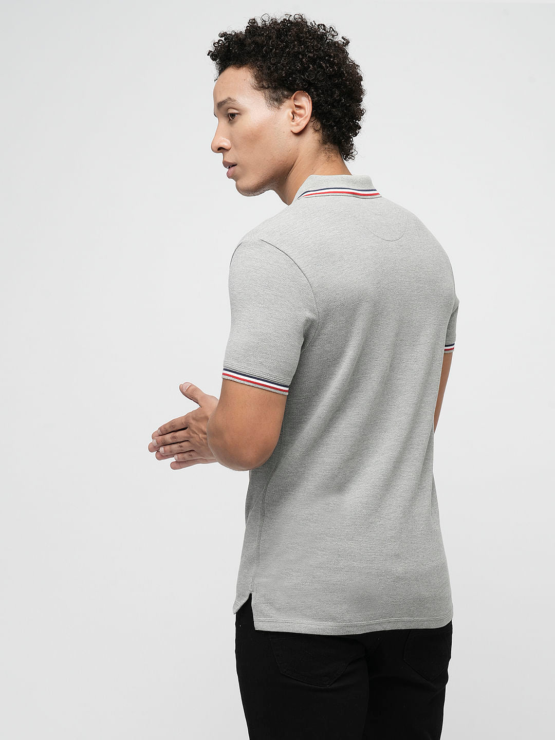PRODUKT by JACK&JONES Grey Contrast Tipping Polo