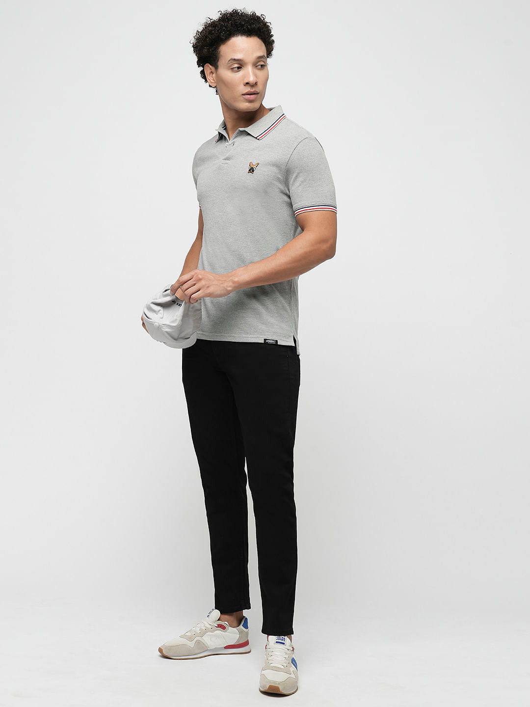 PRODUKT by JACK&JONES Grey Contrast Tipping Polo