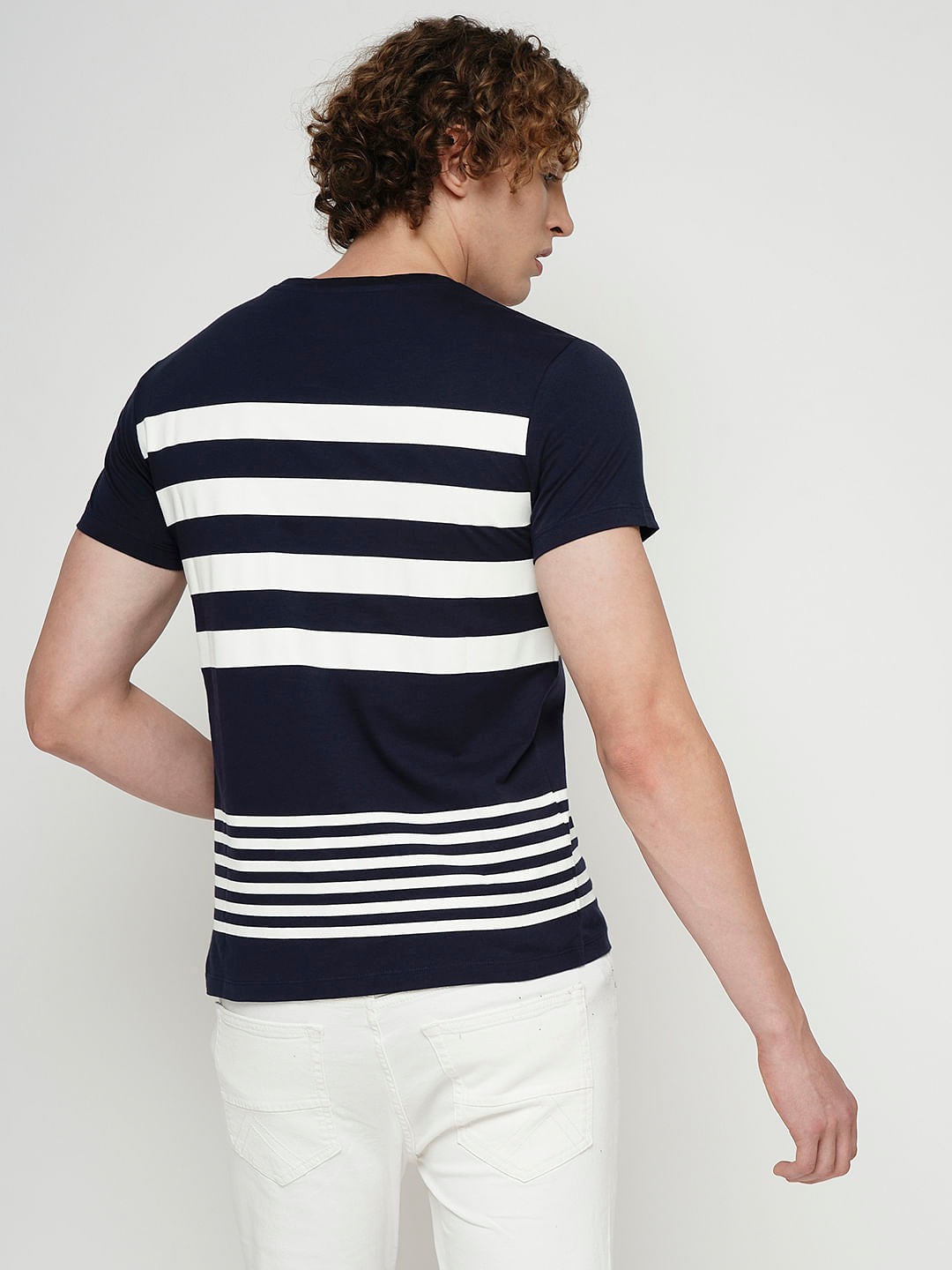 PRODUKT by JACK&JONES Blue Printed Crew Neck T-shirt