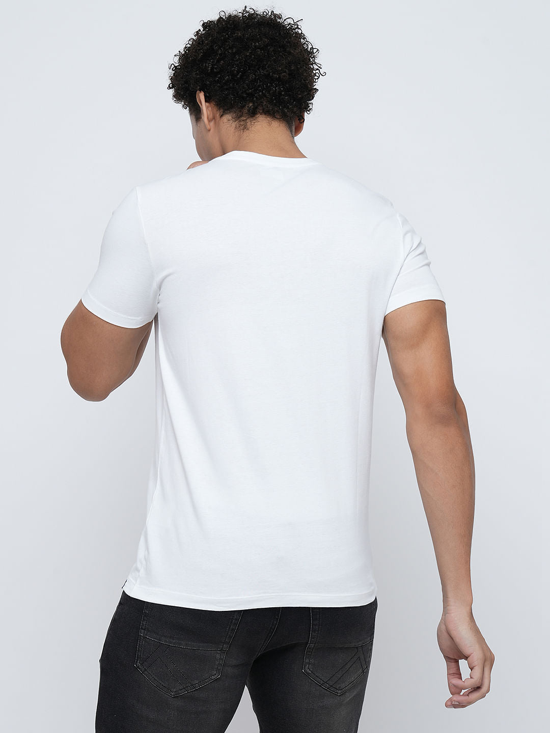 PRODUKT by JACK&JONES White Printed Crew Neck T-shirt