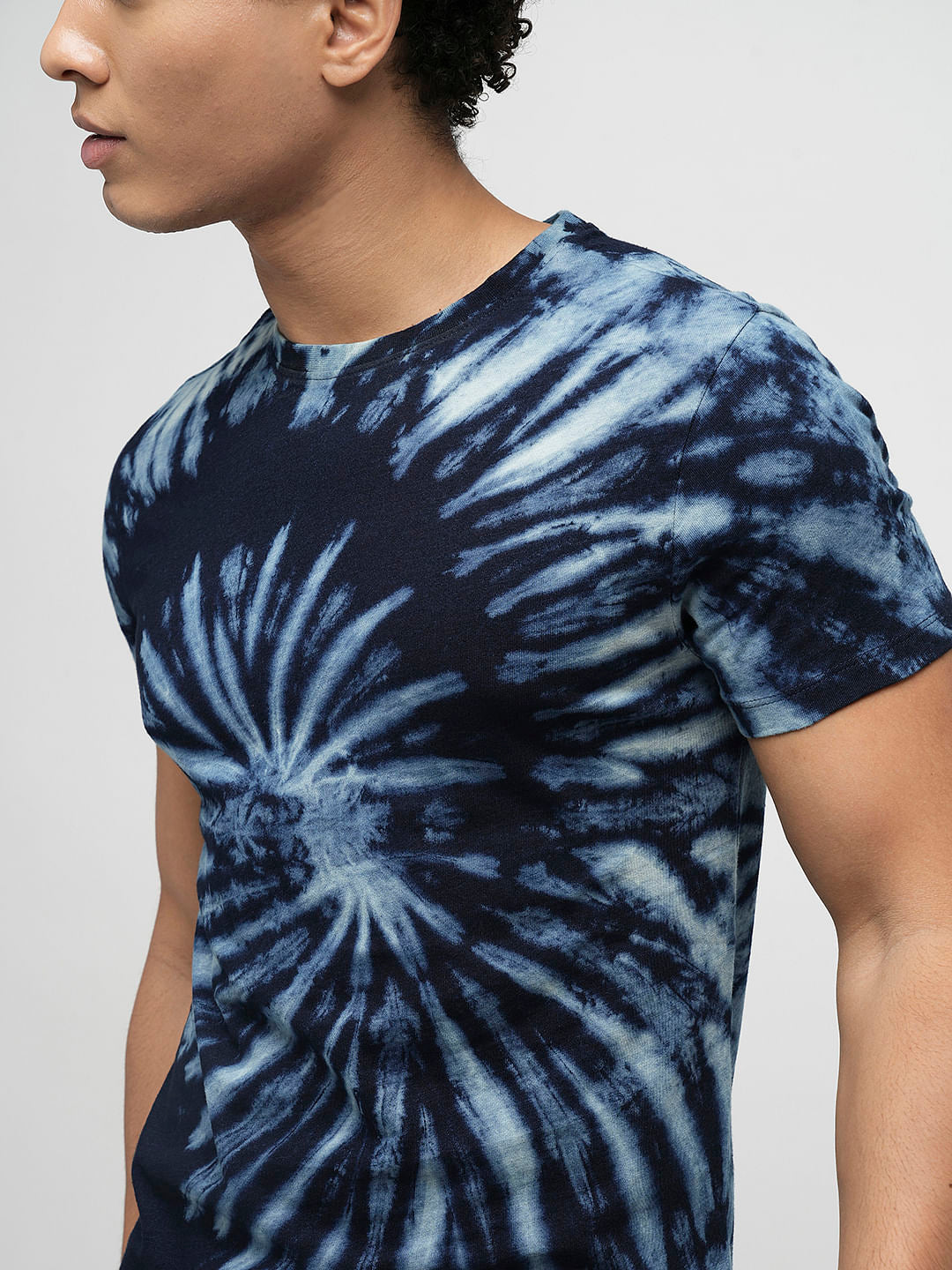 PRODUKT by JACK&JONES Blue Printed Crew Neck T-shirt